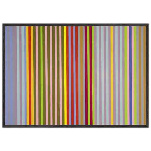 Apricot Ripple - 1968 - Gene Davis 70x100 cm / 28x40 inches Framed Art Print – Black Wooden Frame