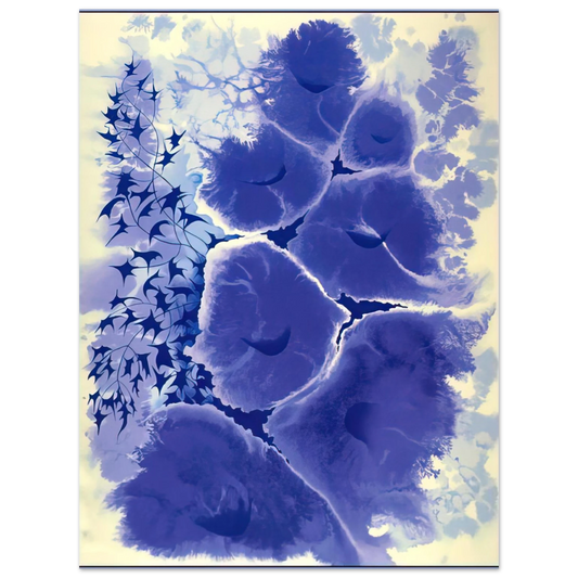 Eyvind Earle - Mauve Floral Fine Art Poster - Default Title