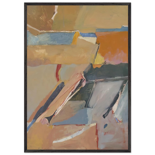 Berkeley 8 - Richard Diebenkorn Framed Art Print – Black Wooden Frame - Default Title - -Framed Art Print