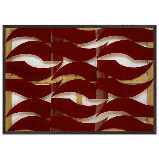 Rosso scuro - 1974 - Carla Accardi Framed Art Print – Black Wooden Frame - Default Title - -Framed Art Print