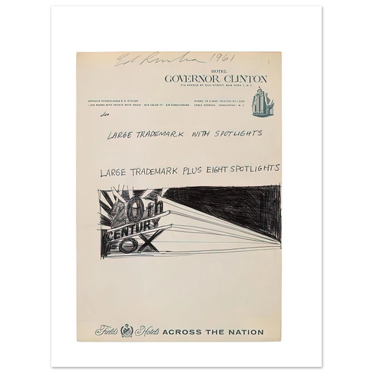 Edward Ruscha - TRADEMARCK SKETCH 1961 Fine Art Poster - Default Title