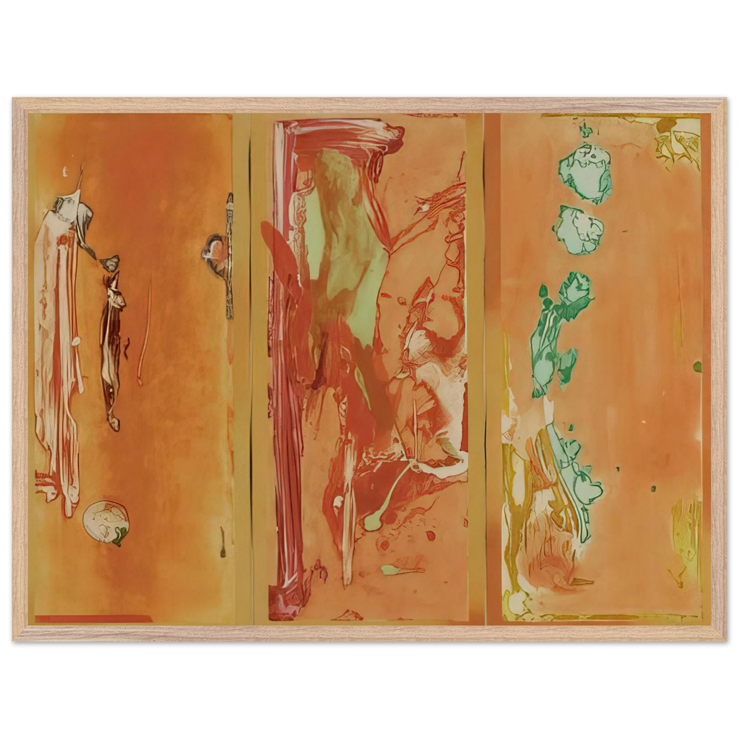 Helen Frankenthaler - Gateway - 1988 Wall art - 20x25 cm / 8x10 inches - Premium Wooden Framed Poster With Fine Art Paper - Wood frame