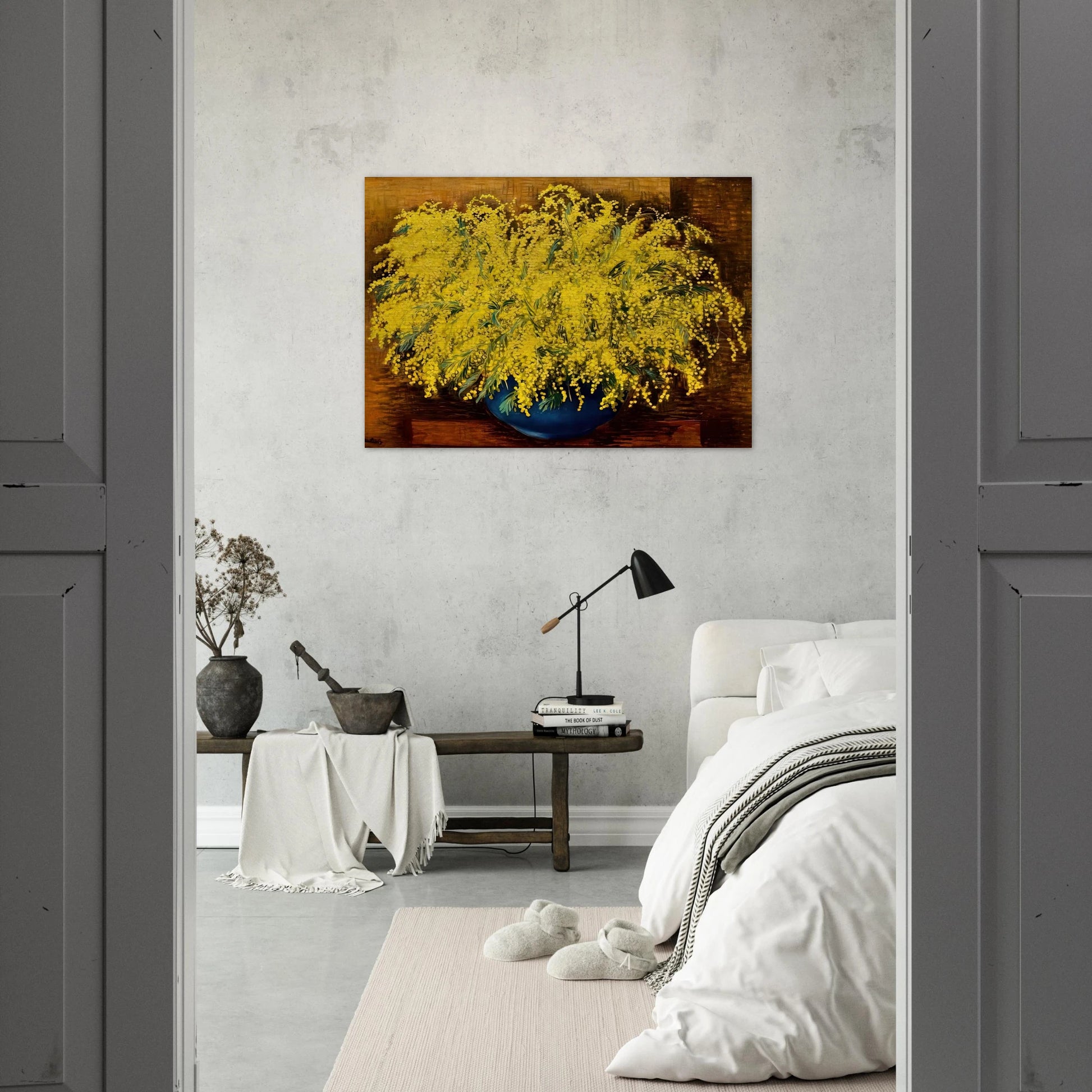 MIMOSAS 1939 - Moise Kisling Brushed Aluminum Print - 70x100 cm / 28x40 inches | Moise Kisling Aluminum Print | Moise Kisling Prints