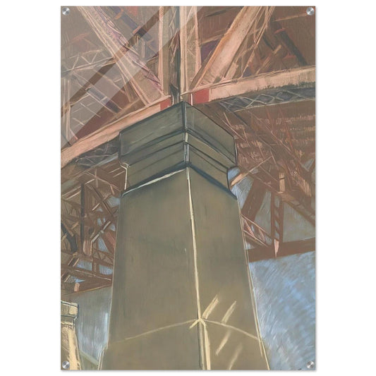 Bridge pillar - 1929 - Grace Cossington Smith Acrylic Print - 70x100 cm / 28x40″ inches | Grace Cossington Smith Wall Art | Grace Cossington Smith Prints