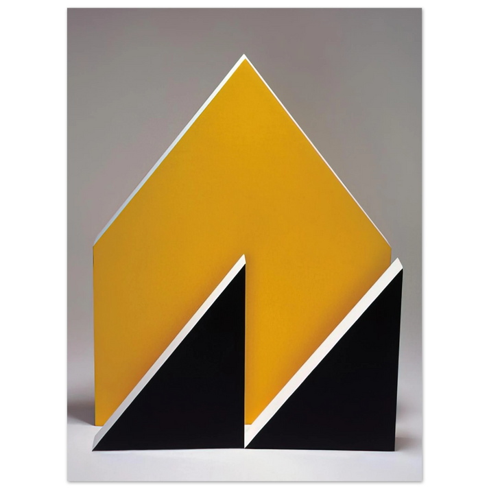 Lygia Pape - Sculpture. Black and Yellow - 1965  75x100 cm / 30x40inches Fine Art Poster