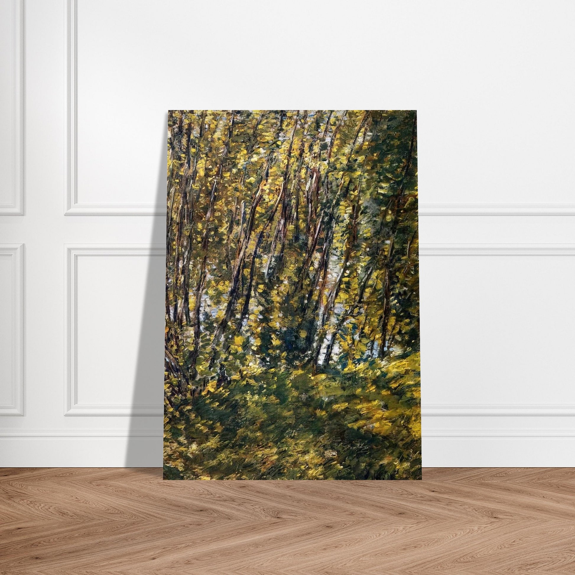 Nude in Sunlilt Wood - Childe Hassam Brushed Aluminum Print - 70x100 cm / 28x40 inches | Childe Hassam Aluminum Print | Childe Hassam Prints