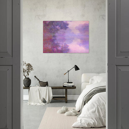 Misty Morning on the Seine - claude monet Brushed Aluminum Print - 70x100 cm / 28x40 inches | claude monet Aluminum Print | claude monet Prints