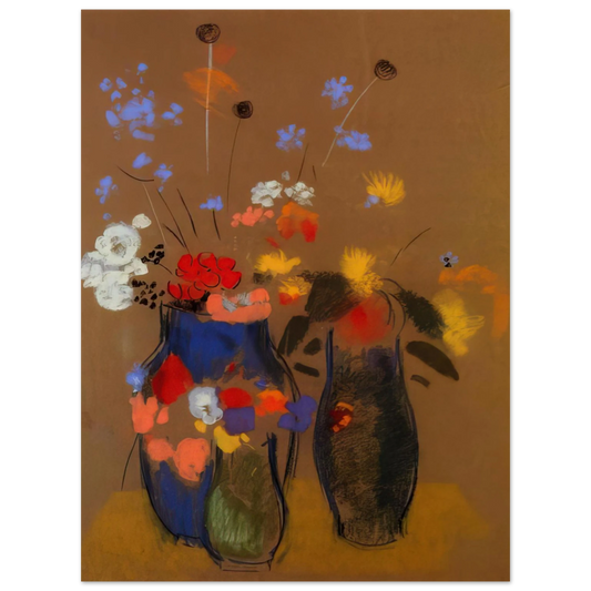 Odilon Redon - THREE VASES OF FLOWERS Fine Art Poster - Default Title