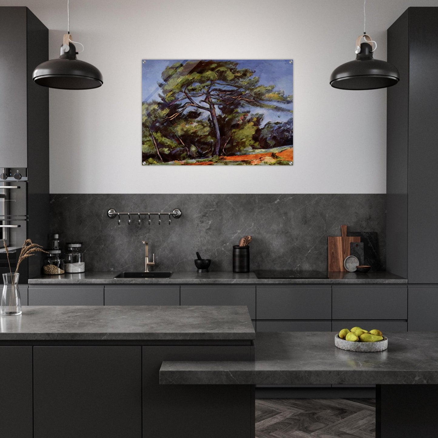 The Great Pine - Paul Cézanne Acrylic Print - 70x100 cm / 28x40″ inches | Paul Cézanne Wall Art | Paul Cézanne Prints