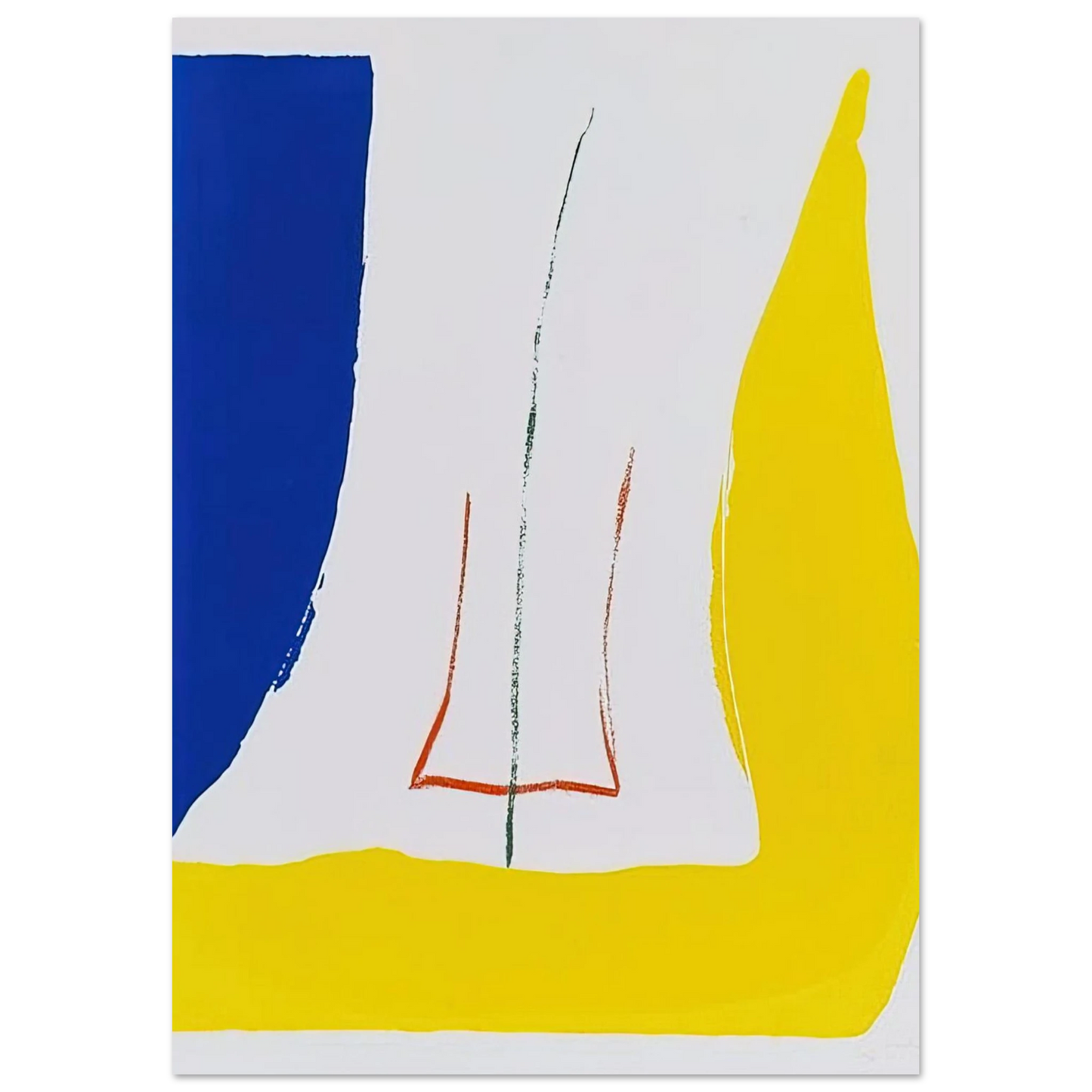 Helen Frankenthaler - Sun Corner - 1968 Wall art - 70x100 cm / 28x40 inches - Premium Wooden Framed Poster With Fine Art Paper - Wood frame