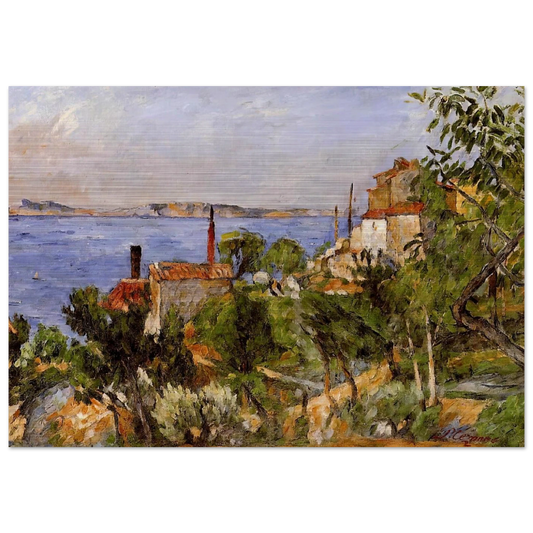 Landscape. Study after Nature - Paul Cézanne Brushed Aluminum Print - 70x100 cm / 28x40 inches | Paul Cézanne Aluminum Print | Paul Cézanne Prints