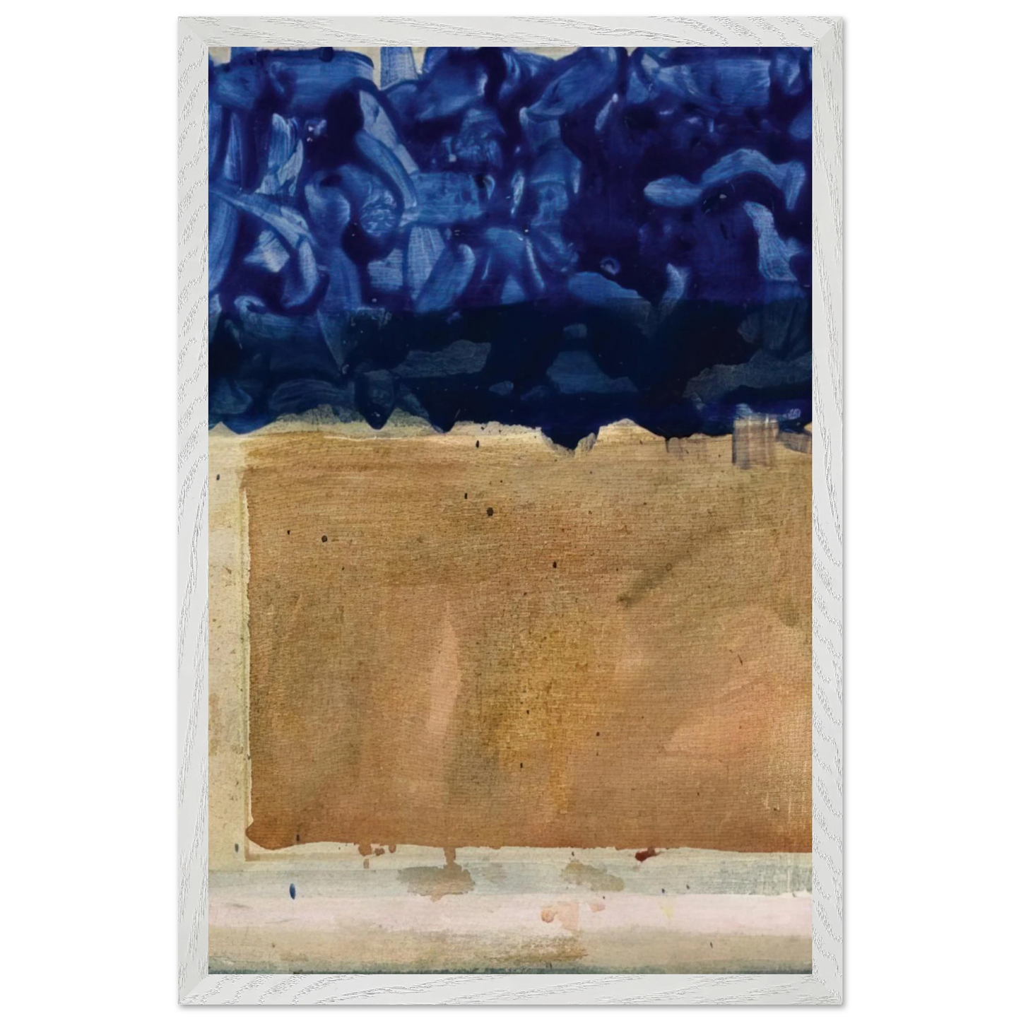 Helen Frankenthaler - Shoreline - 1952 Wall art - 45x60 cm / 18x24 inches - Premium Wooden Framed Poster With Fine Art Paper - White frame