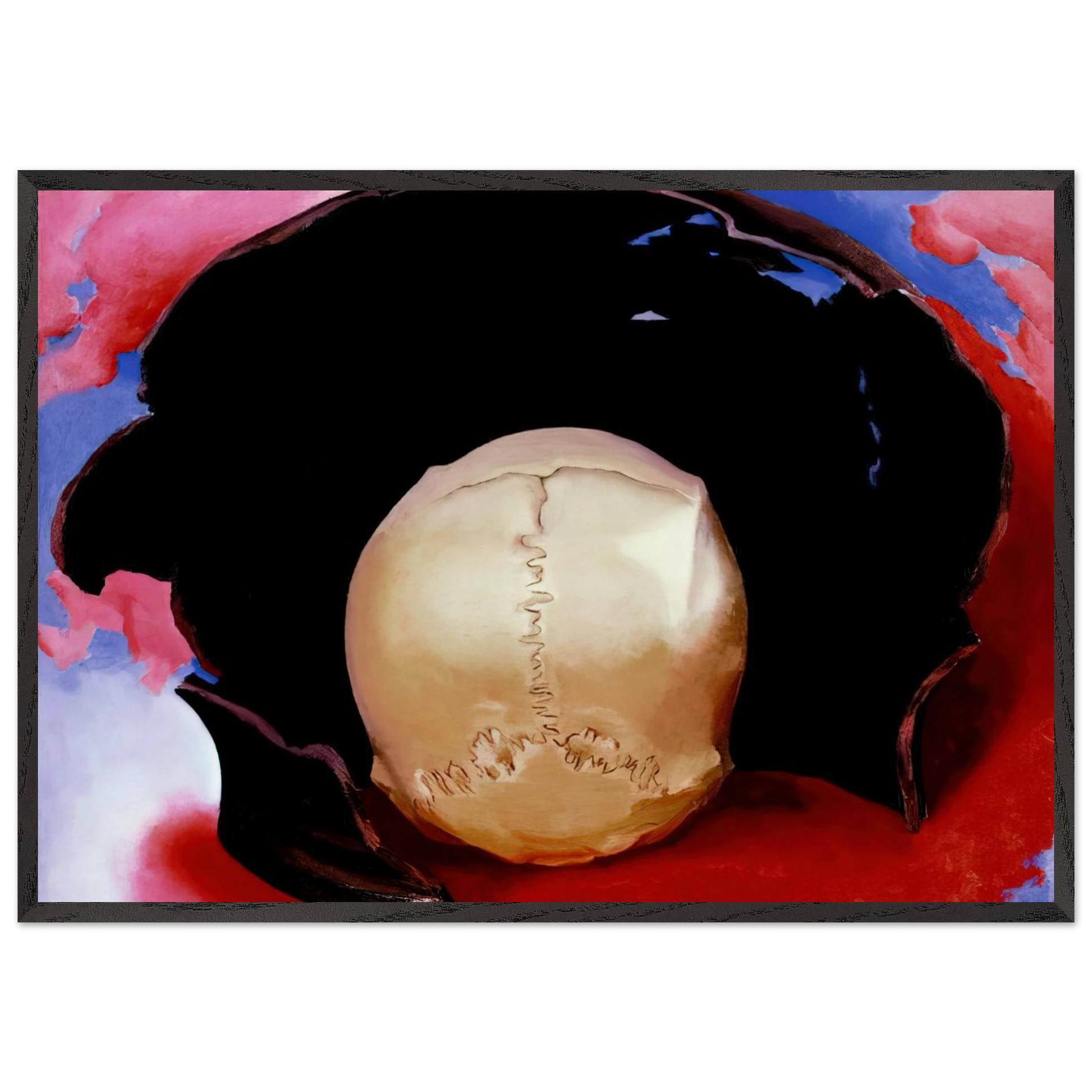 It was a Man and a Pot - Georgia OKeeffe 70x100 cm / 28x40 inches Framed Art Print – Black Wooden Frame