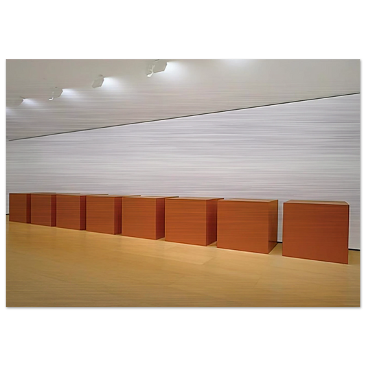 Untitled - 1971 - Donald Judd Brushed Aluminum Print - 70x100 cm / 28x40 inches | Donald Judd Aluminum Print | Donald Judd Prints