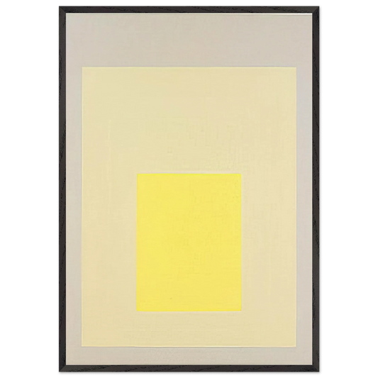 HOMAGE TO THE SQUARE AMALGAMATING 1971 - Josef Albers Framed Art Print – Black Wooden Frame - Default Title - -Framed Art Print