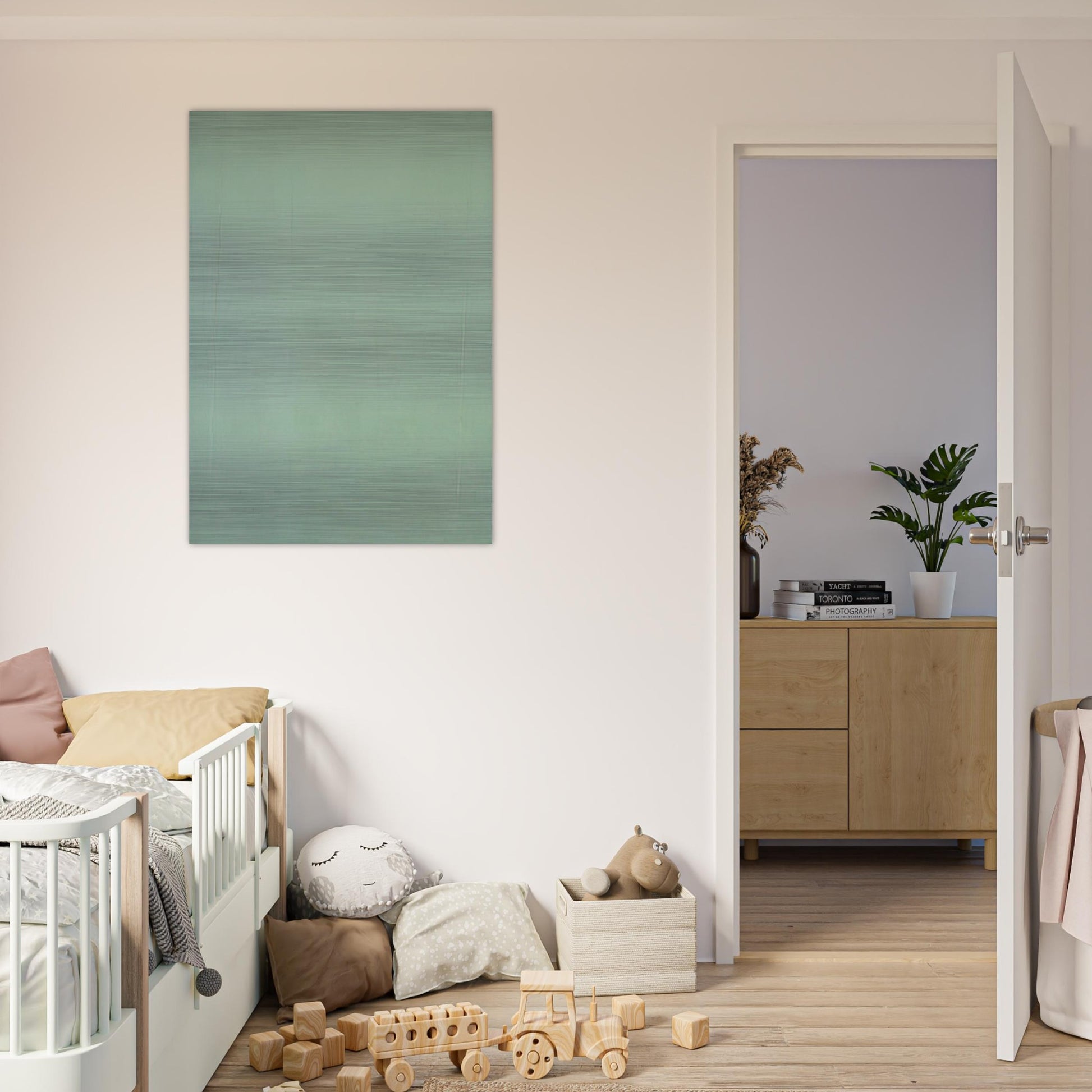 Transparent Green Sun-Box - 1970 - Theodoros Stamos Brushed Aluminum Print - 70x100 cm / 28x40 inches | Theodoros Stamos Aluminum Print | Theodoros Stamos Prints