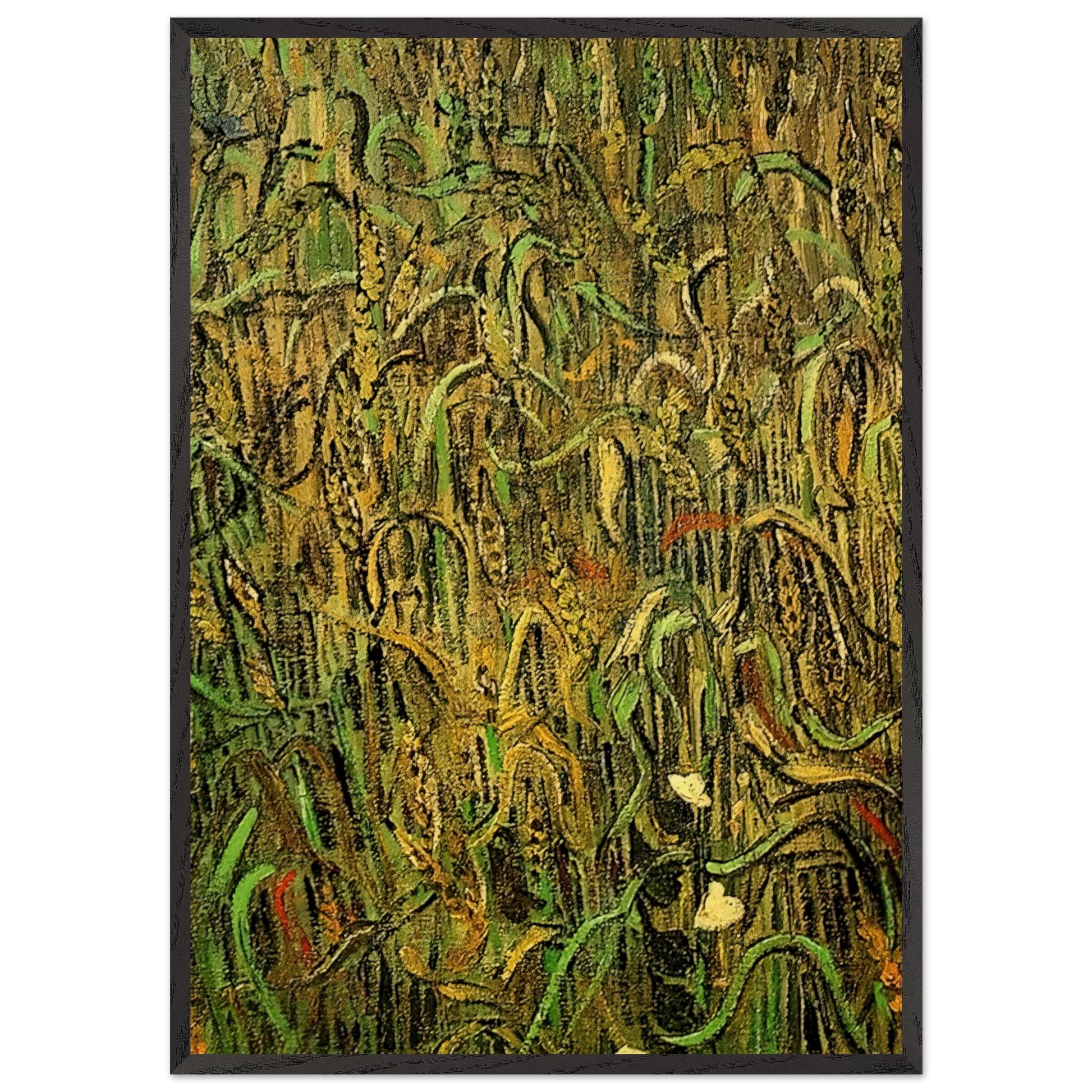 Ears of Wheat - Vincent van Gogh Framed Art Print – Black Wooden Frame - Default Title - -Framed Art Print