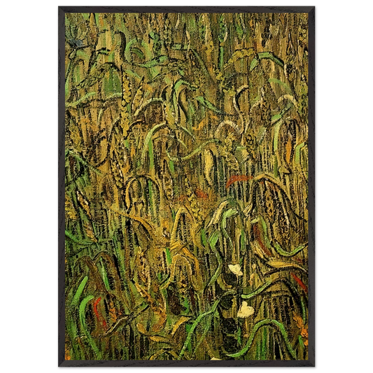 Ears of Wheat - Vincent van Gogh 70x100 cm / 28x40 inches Framed Art Print – Black Wooden Frame