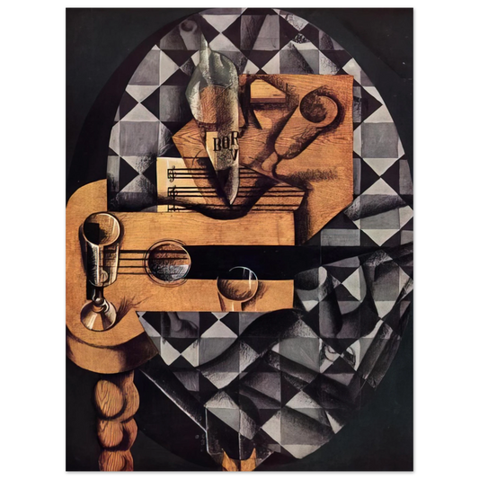 Juan Gris - GUITAR BOTTLE AND GLASS 1914 Fine Art Poster - Default Title