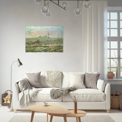 The Plough and the Harrow after Millet - Vincent van Gogh Brushed Aluminum Print - 70x100 cm / 28x40 inches | Vincent van Gogh Aluminum Print | Vincent van Gogh Prints