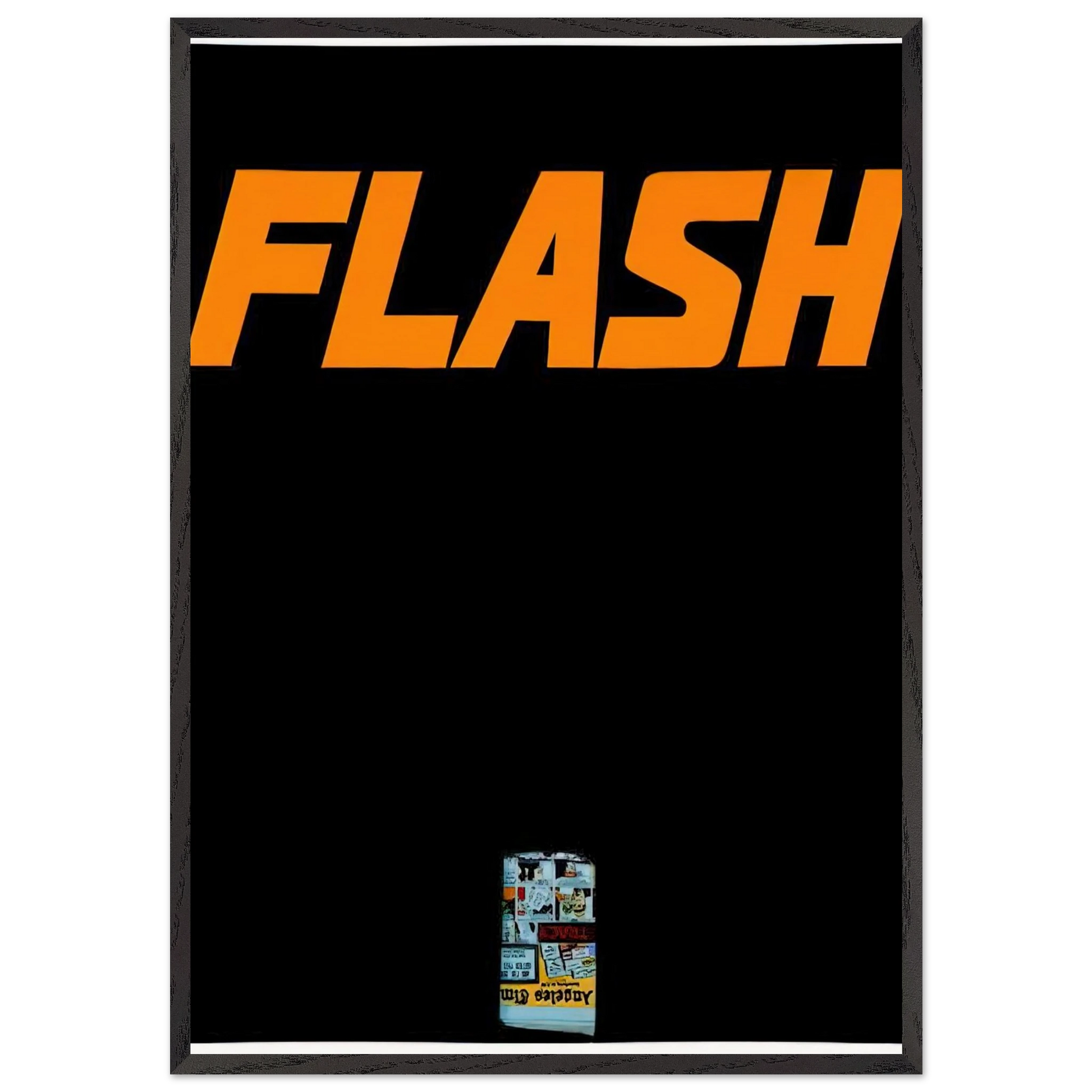 FLASH L A TIMES 1963 - Edward Ruscha Framed Art Print – Black Wooden Frame - Default Title - -Framed Art Print