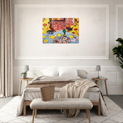 OYSTERS AND WOODEN ARMCHAIR 1943 - Henri Matisse Acrylic Print - 70x100 cm / 28x40″ inches | Henri Matisse Wall Art | Henri Matisse Prints