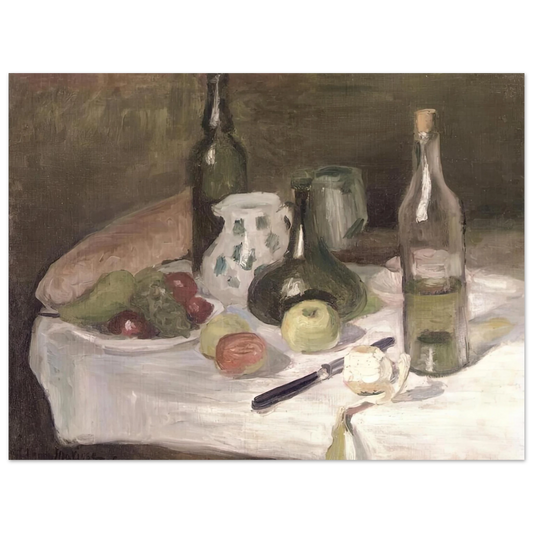 Henri Matisse - STILL LIFE WITH FRUIT AND BOTTLES 1896 Fine Art Poster - Default Title