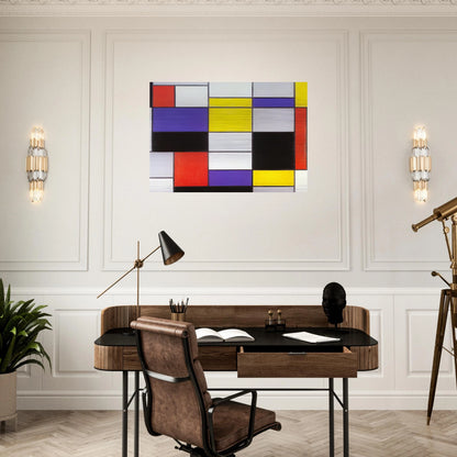 Composition A - Piet Mondrian Brushed Aluminum Print - 70x100 cm / 28x40 inches | Piet Mondrian Aluminum Print | Piet Mondrian Prints