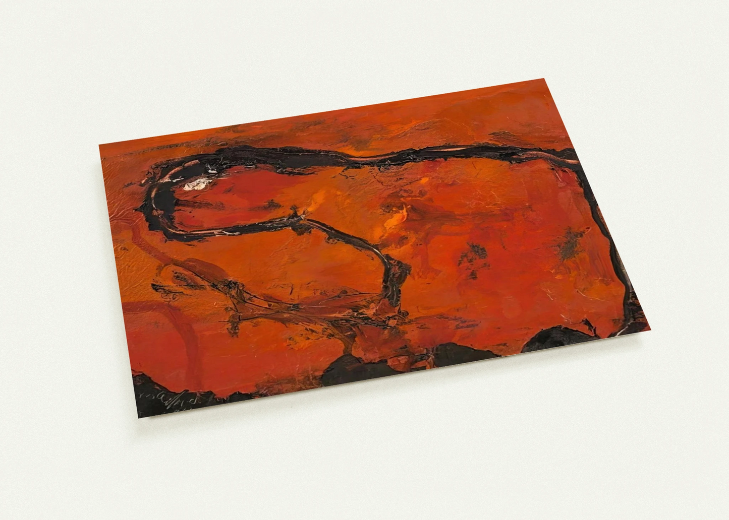 Pega - 1964 By Emil Schumacher Pack of 10 Post Cards | Emil Schumacher Post Cards | A6 (10.5 x 14.8 cm) - 4.1 x 5.8 inches