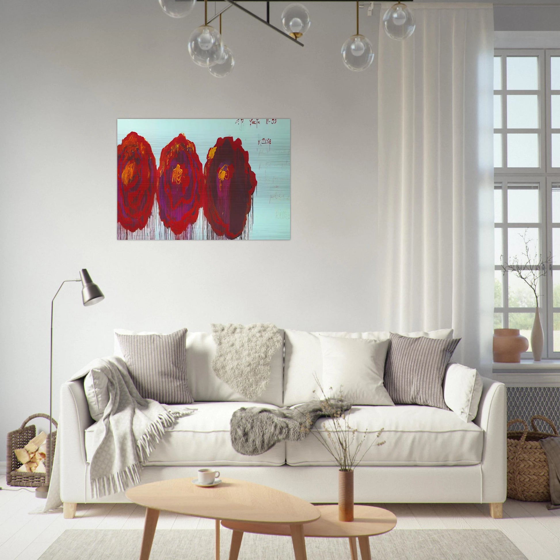 The Rose  IV  - Cy Twombly Brushed Aluminum Print - 70x100 cm / 28x40 inches | Cy Twombly Aluminum Print | Cy Twombly Prints