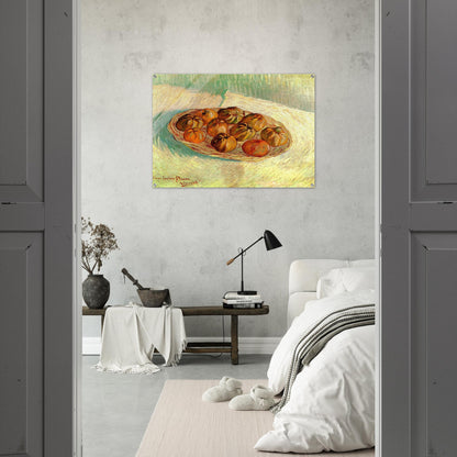 Still Life with Basket of Apples to Lucien Pissarro - Vincent van Gogh Acrylic Print - 70x100 cm / 28x40″ inches