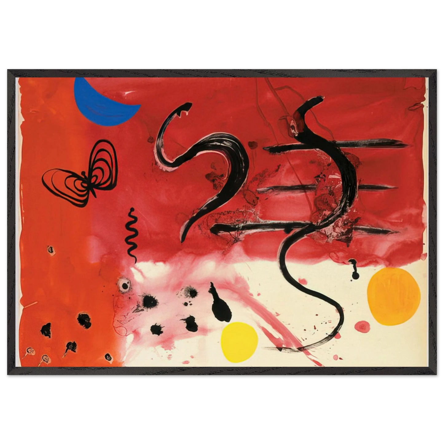 UNTITLED 1953 - Alexander Calder Framed Art Print – Black Wooden Frame - Default Title - -Framed Art Print