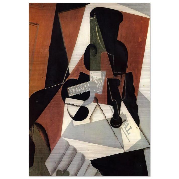 STRAWBERRY JAM 1917 - Juan Gris Brushed Aluminum Print - 70x100 cm / 28x40 inches | Juan Gris Aluminum Print | Juan Gris Prints