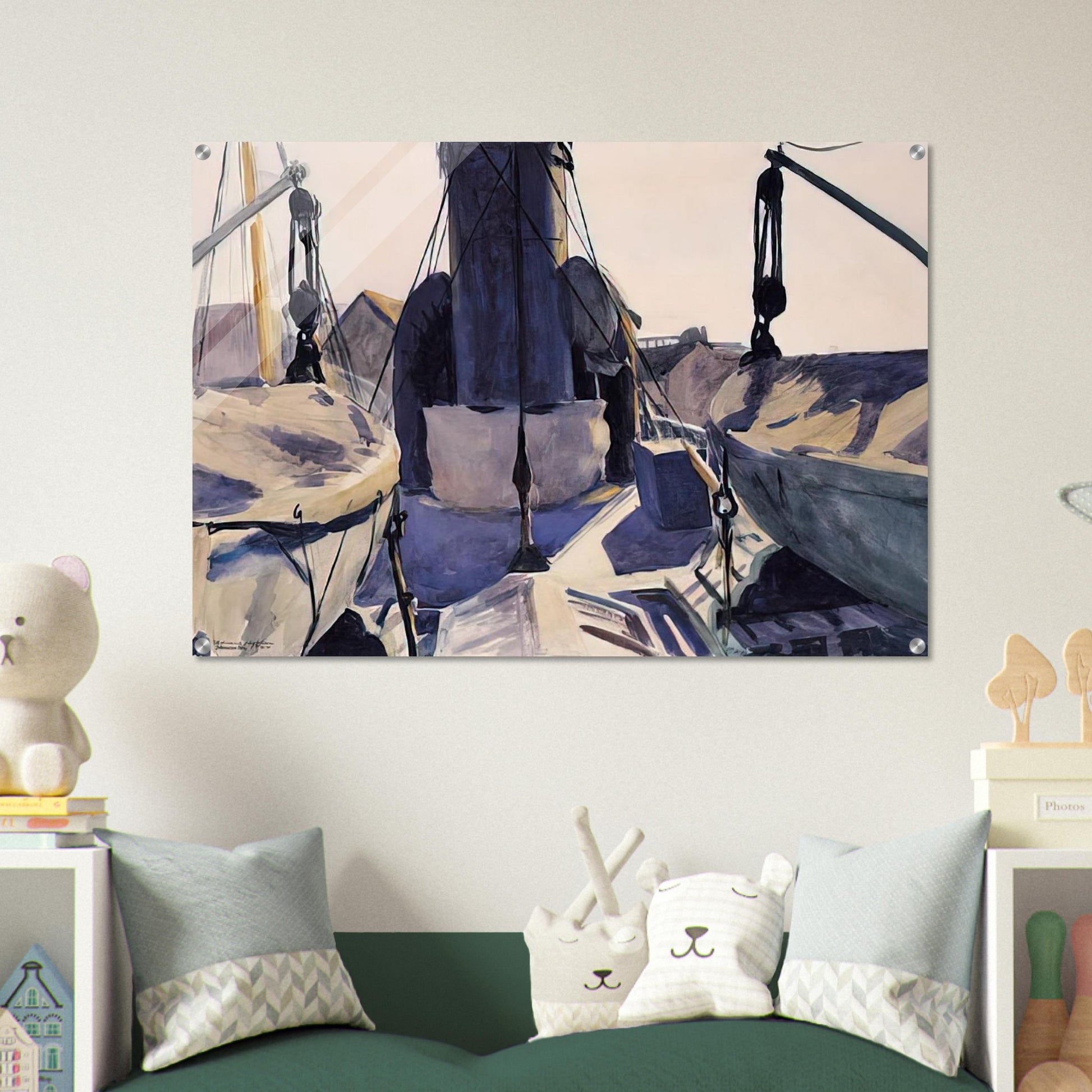 Funnel of Trawler - Edward Hopper Acrylic Print - 70x100 cm / 28x40″ inches | Edward Hopper Wall Art | Edward Hopper Prints