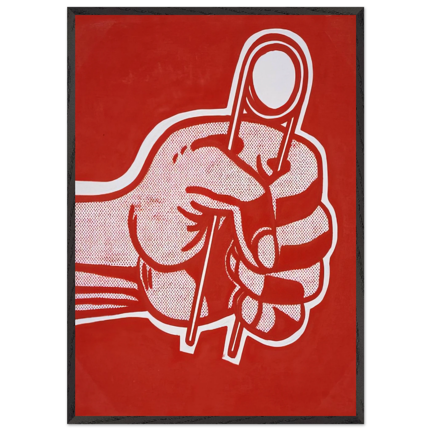 THE GRIP 1962 - Roy Lichtenstein Framed Art Print – Black Wooden Frame - Default Title - -Framed Art Print