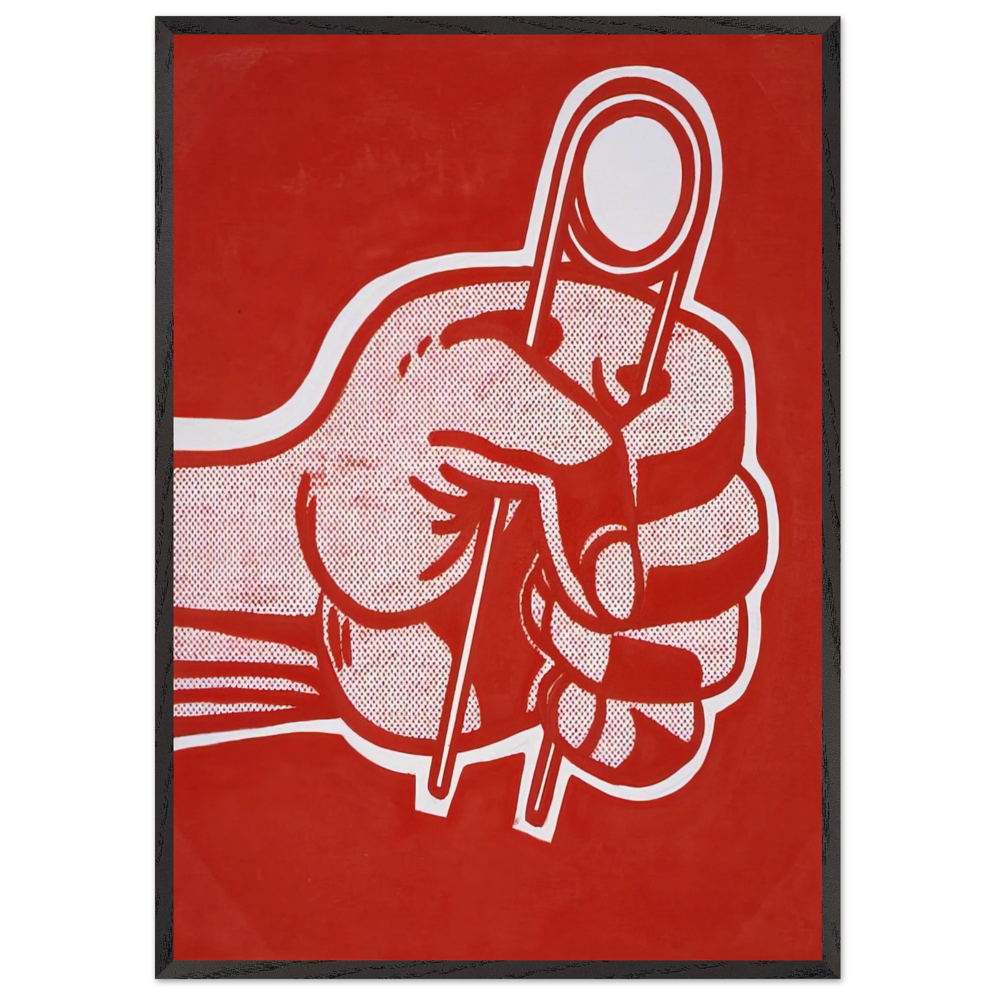 THE GRIP 1962 - Roy Lichtenstein Framed Art Print – Black Wooden Frame - Default Title - -Framed Art Print