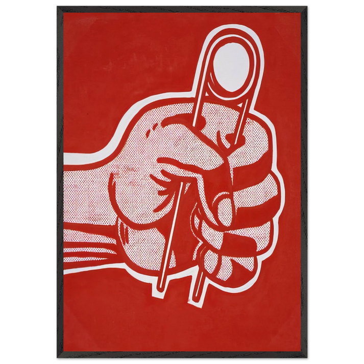 THE GRIP 1962 - Roy Lichtenstein 70x100 cm / 28x40 inches Framed Art Print – Black Wooden Frame