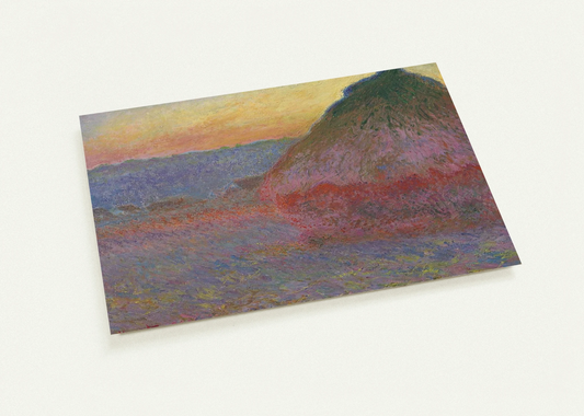 Grainstack in the Sunlight By claude monet Pack of 10 Post Cards | claude monet Post Cards | A6 (10.5 x 14.8 cm) - 4.1 x 5.8 inches