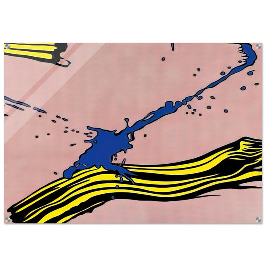 BRUSHSTROKE WITH SPATTER 1966 - Roy Lichtenstein Acrylic Print - 70x100 cm / 28x40″ inches | Roy Lichtenstein Wall Art | Roy Lichtenstein Prints