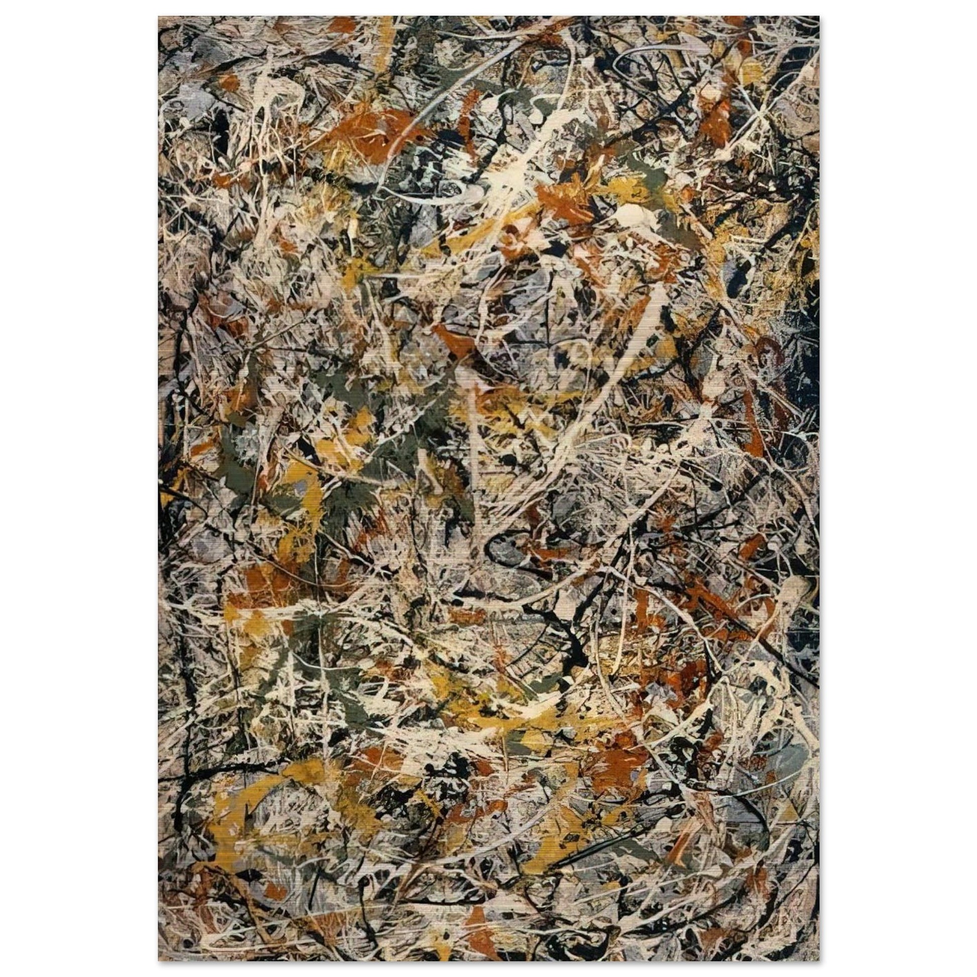 NUMBER 3 1 - Jackson Pollock Brushed Aluminum Print - 70x100 cm / 28x40 inches | Jackson Pollock Aluminum Print | Jackson Pollock Prints