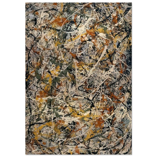 NUMBER 3 1 - Jackson Pollock Brushed Aluminum Print - 70x100 cm / 28x40 inches | Jackson Pollock Aluminum Print | Jackson Pollock Prints