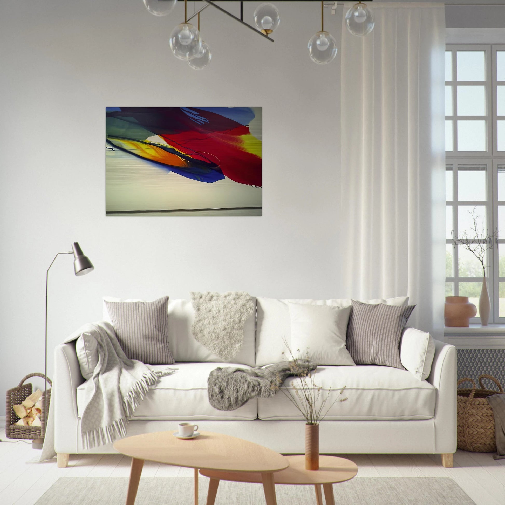 Phenomena Point Swing and Flank - Paul Jenkins Brushed Aluminum Print - 70x100 cm / 28x40 inches | Paul Jenkins Aluminum Print | Paul Jenkins Prints