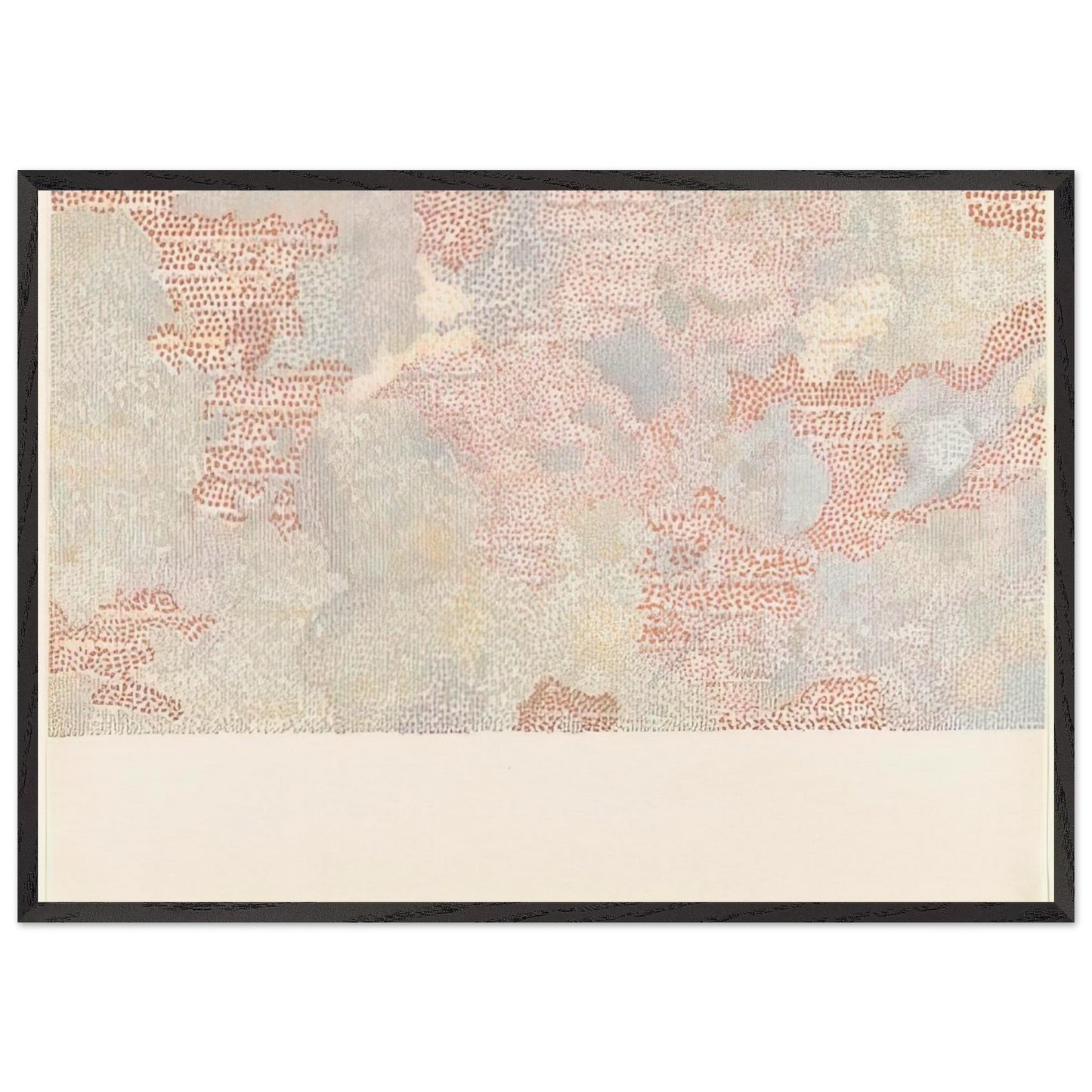 Maskelyne DA Region of the Moon from the series Lunar Maps - 1972 - Nancy Graves Framed Art Print – Black Wooden Frame - Default Title - -Framed Art Print