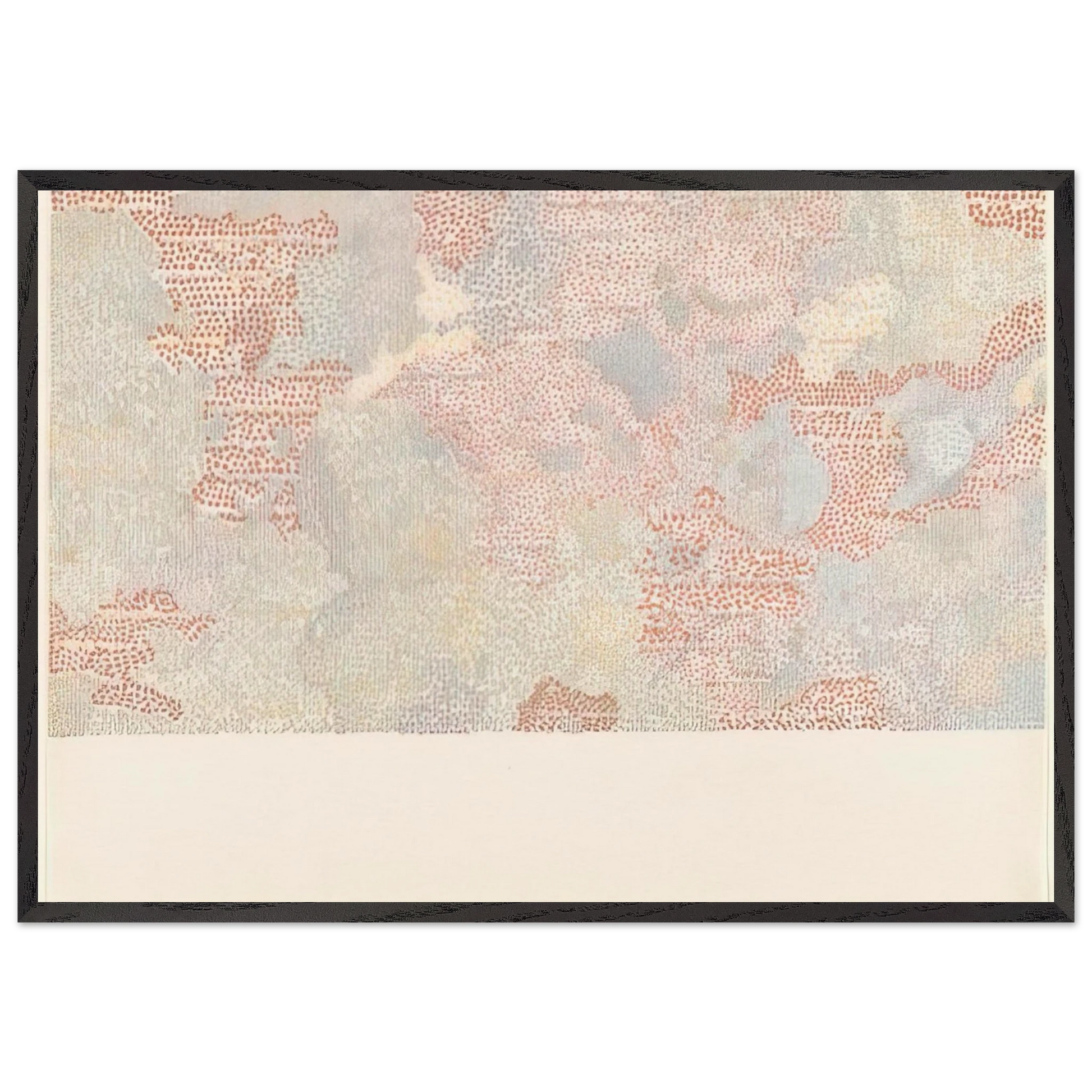 Maskelyne DA Region of the Moon from the series Lunar Maps - 1972 - Nancy Graves Framed Art Print – Black Wooden Frame - Default Title - -Framed Art Print