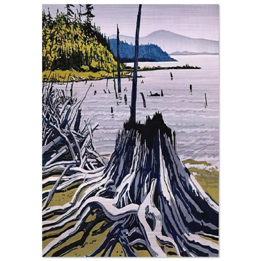 Flotsam-Allagash - 1995 - Neil Welliver Brushed Aluminum Print - 70x100 cm / 28x40 inches | Neil Welliver Aluminum Print | Neil Welliver Prints