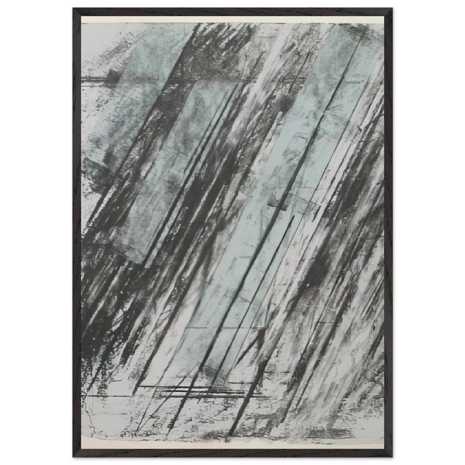 Untitled  Bastian 38  - Cy Twombly Framed Art Print – Black Wooden Frame - Default Title - -Framed Art Print