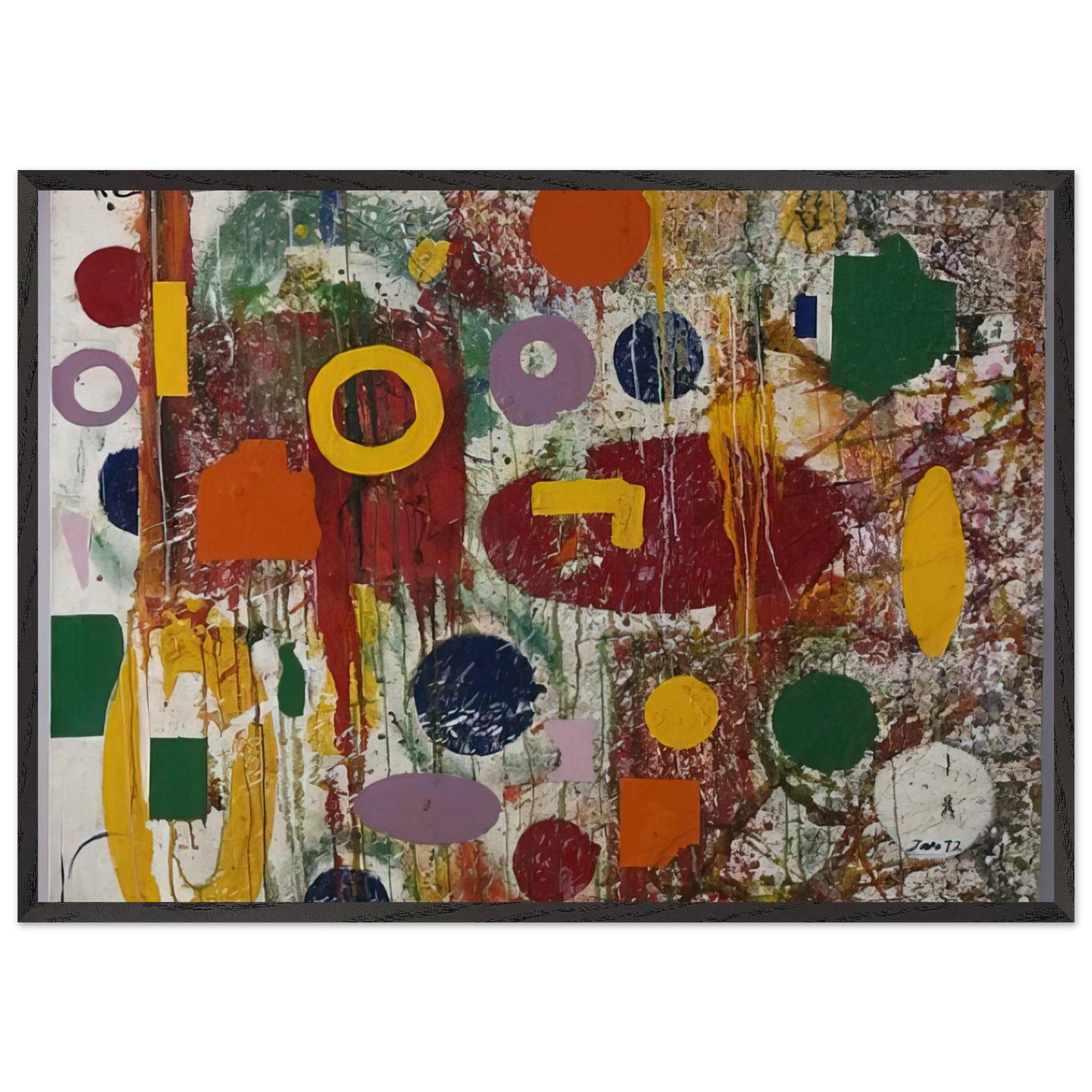 UNTITLED 1972 2 - Taro Yamamoto Framed Art Print – Black Wooden Frame - Default Title - -Framed Art Print