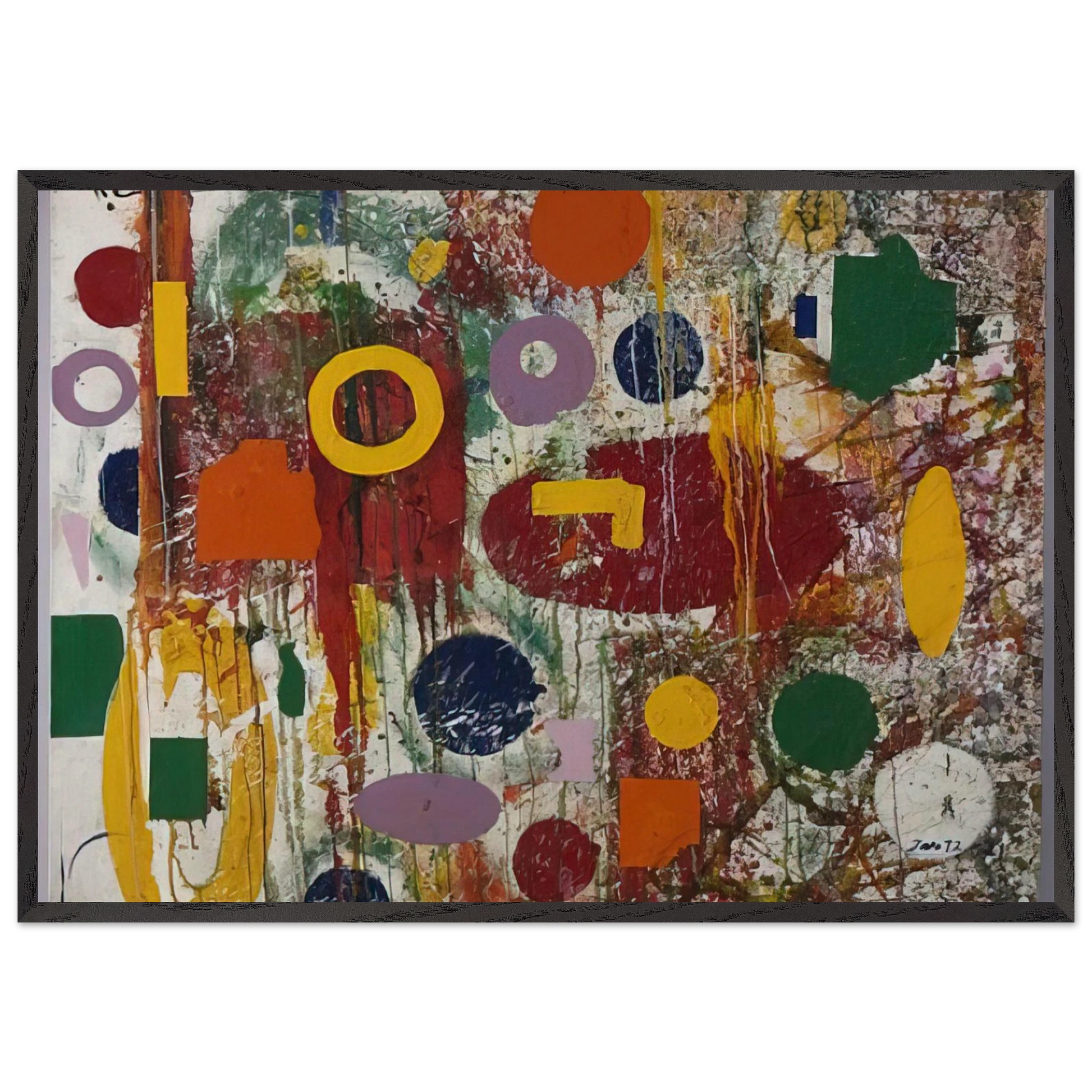 UNTITLED 1972 2 - Taro Yamamoto Framed Art Print – Black Wooden Frame - Default Title - -Framed Art Print