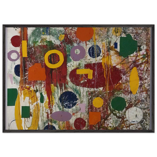 UNTITLED 1972 2 - Taro Yamamoto Framed Art Print – Black Wooden Frame - Default Title - -Framed Art Print