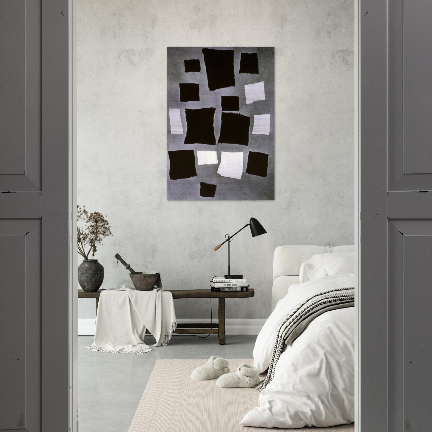 Squares or Rectangles Arranged According to the Laws of Chance - Jean Arp Brushed Aluminum Print - 70x100 cm / 28x40 inches | Jean Arp Aluminum Print | Jean Arp Prints